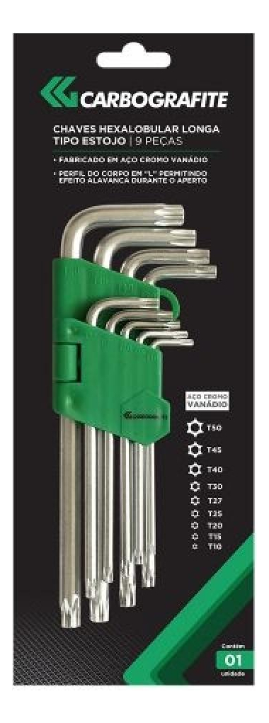Chaves Hexalobular Tipo Estojo Torx 2