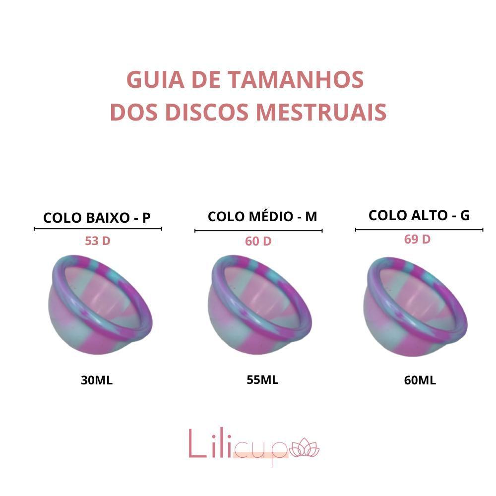 Disco Menstrual + Copo Esterilizador + Porta Disco Lilicup My 3