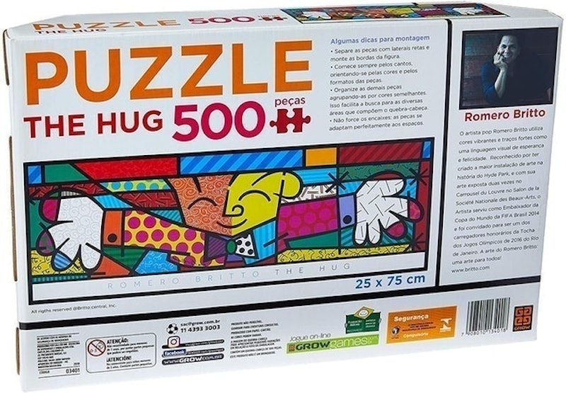 Puzzle 500 Peças Panorama Romero Britto The Hug 2