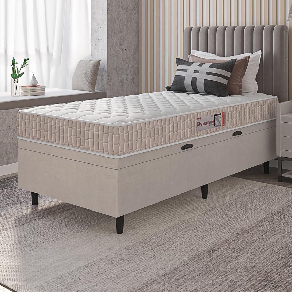 Cama Box Baú Colchão Solteiro Espuma D33 New Millenium 3