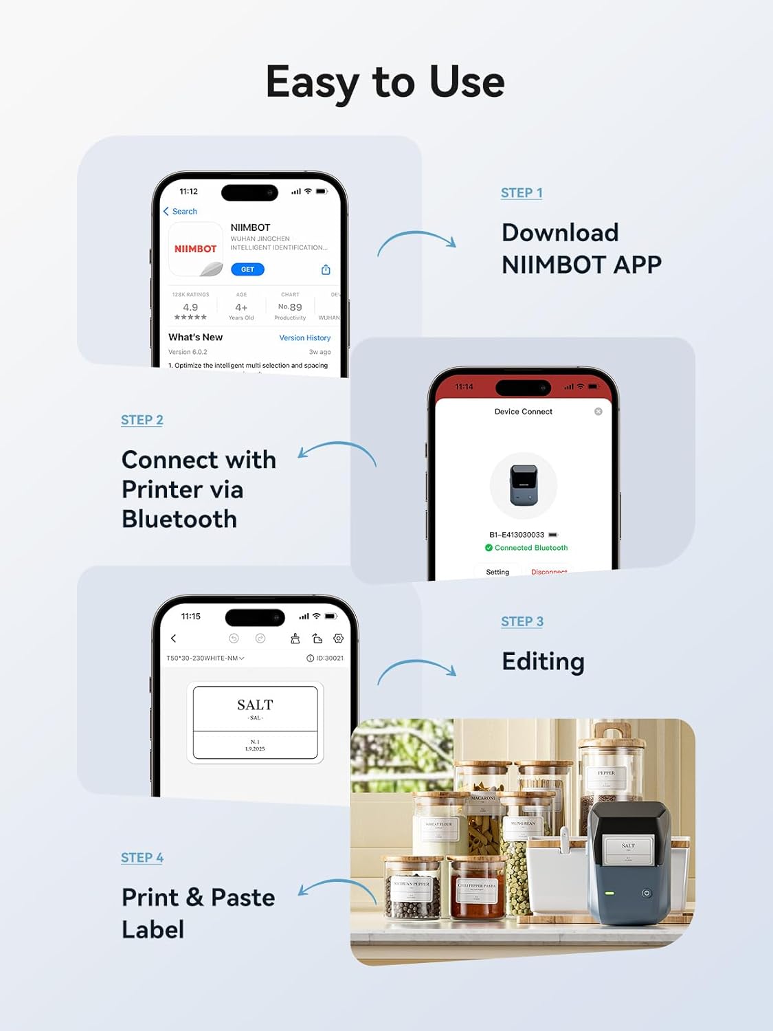 Impressora de Etiquetas e Rótulo Niimbot 4