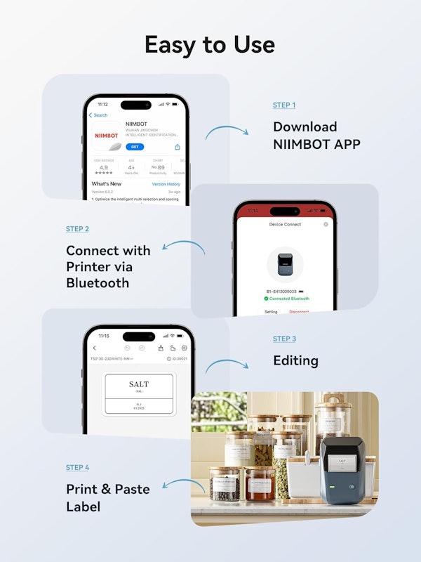 Impressora de Etiquetas e Rótulo Niimbot 4