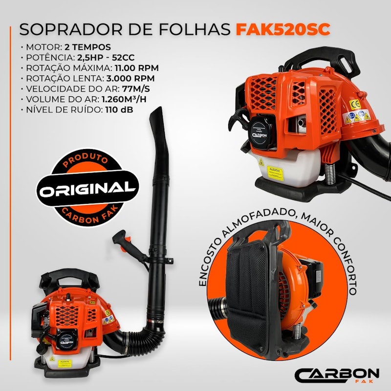 Soprador de Folhas Costal FAK520SC 2