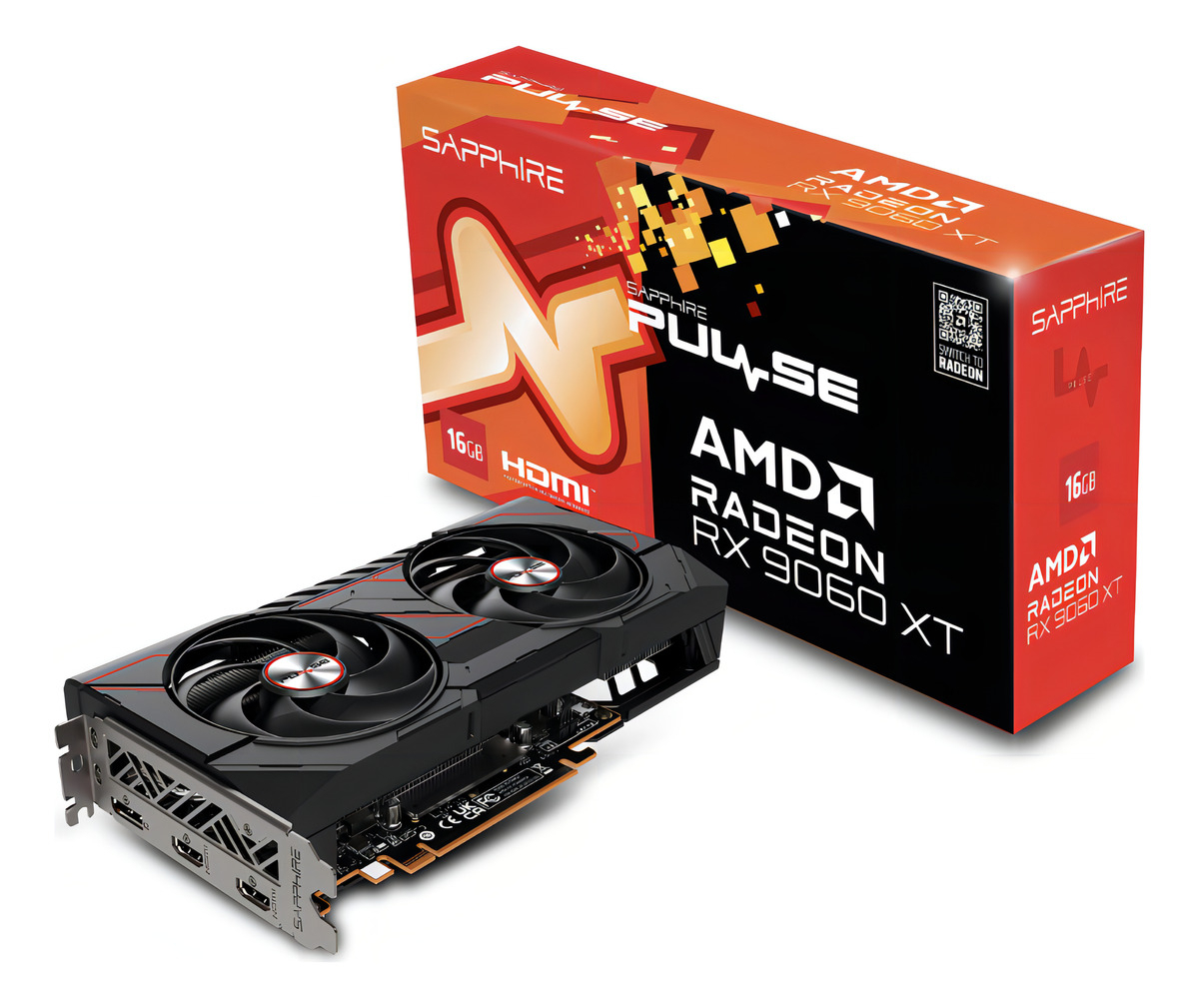PULSE AMD Radeon RX 9060 XT OC 16 GB GPU 1