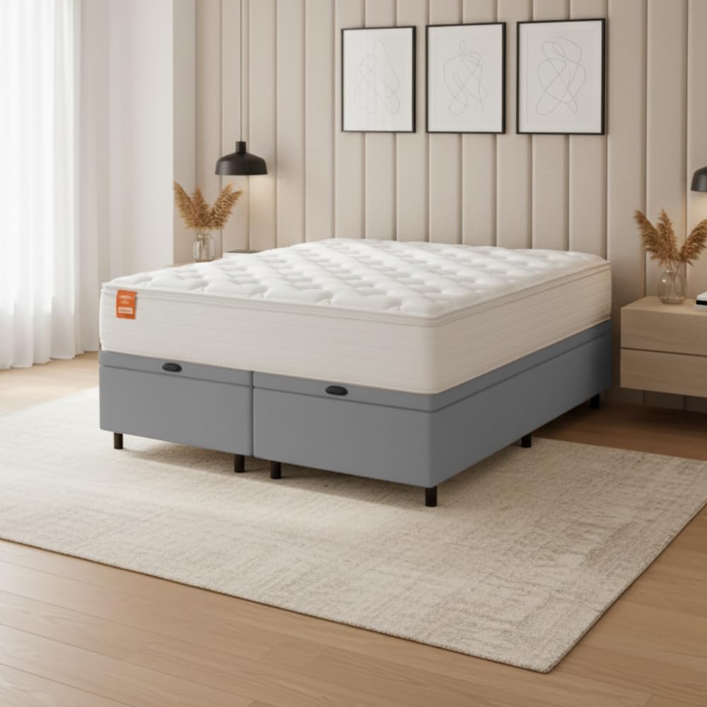 Cama Box Baú Colchão Casal King Molas Ensacadas Real Inducol 5