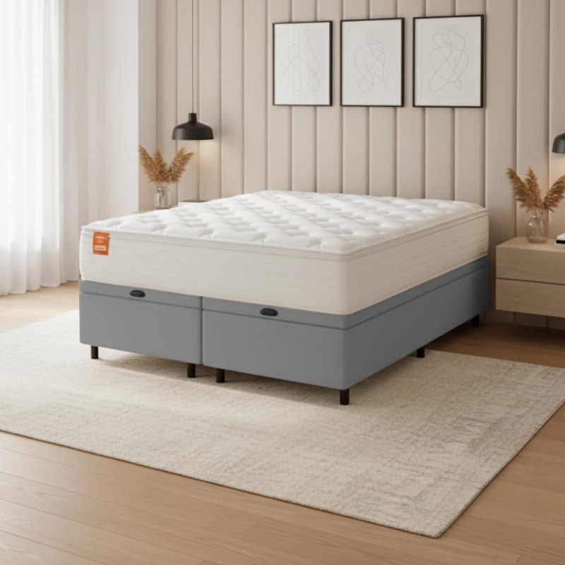 Cama Box Baú Colchão Casal King Molas Ensacadas Real Inducol 5