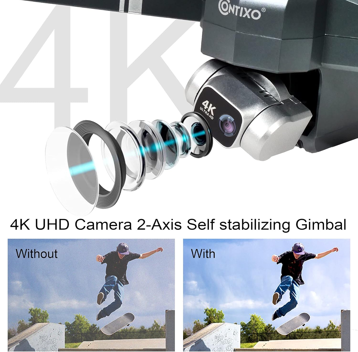 Drone com Câmera 4K UHD Contixo 2