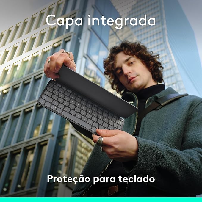 Teclado sem Fio Portátil Logitech Keys-To-Go 2 3