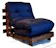 ORTHOVIDA Colchonete Futon Dobrável Enrolável Solteiro 1
