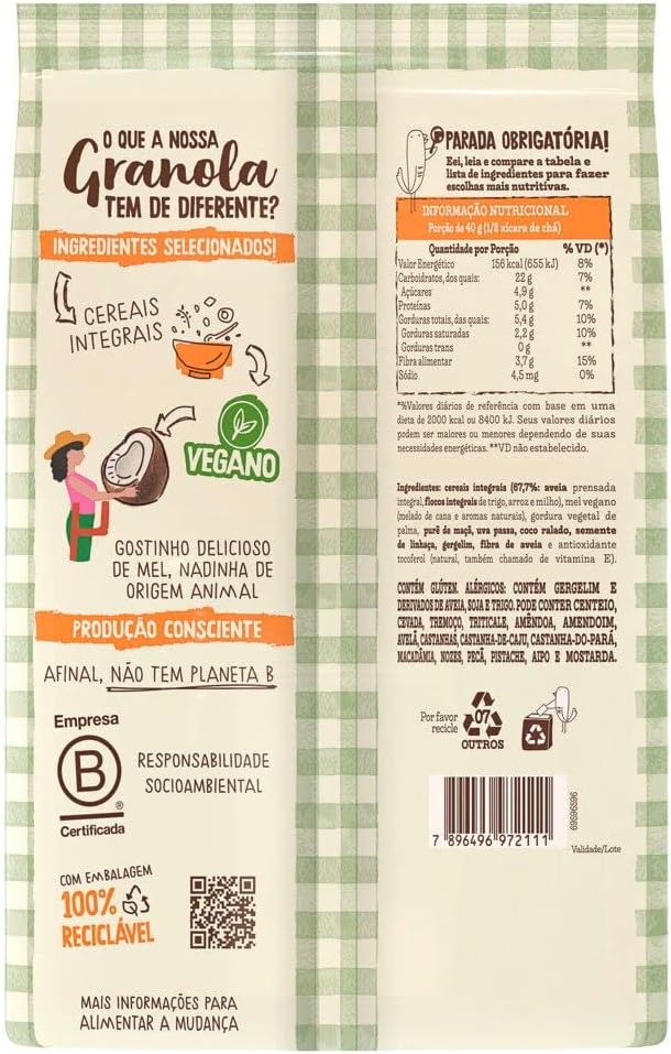 Granola Frutas e Mel Vegano 2