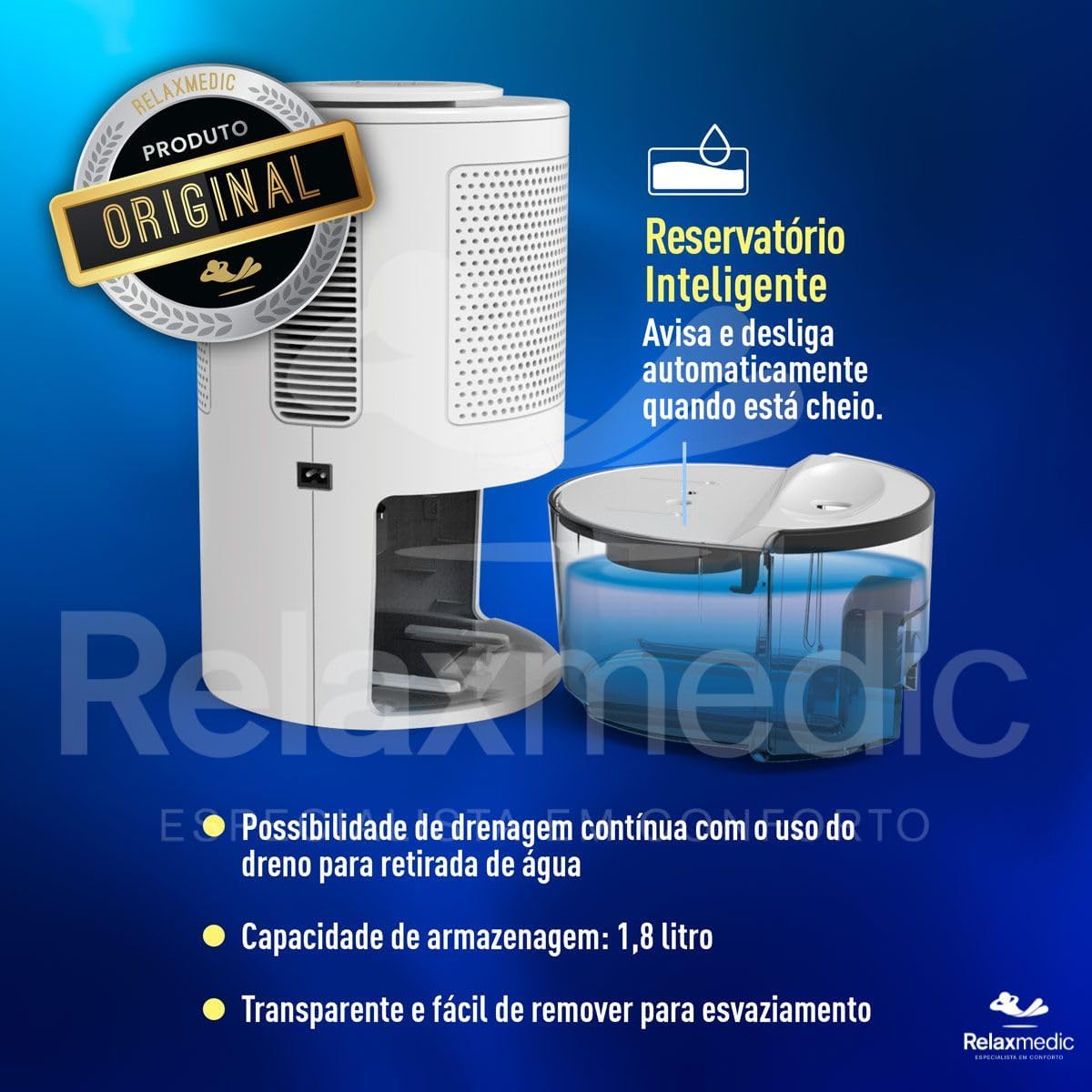 Desumidificador de Ar Air Ion Plus Relaxmedic 4