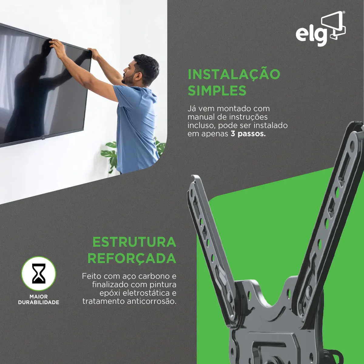 Suporte Articulado de Parede para TVs de 26" a 75" 4