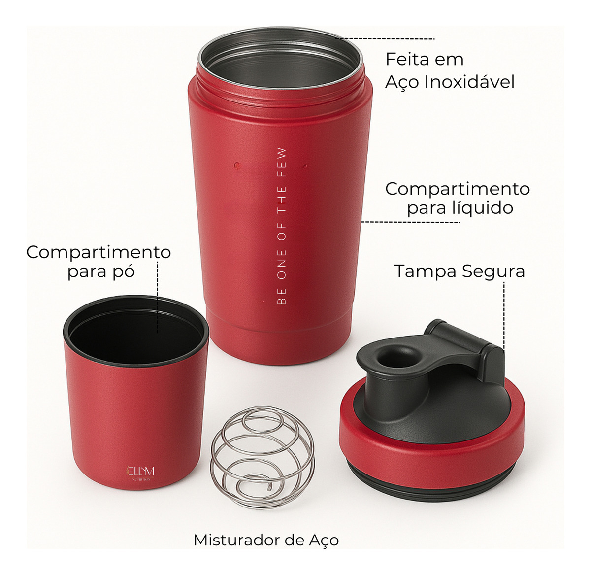 Coqueteleira Aço Inox 600 ml com Compartimento Inferior  2