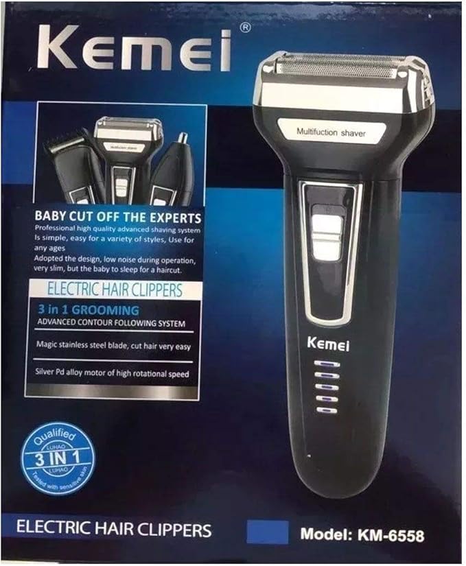 Aparador de Pelos 3 em 1 Profissional Kemei 5