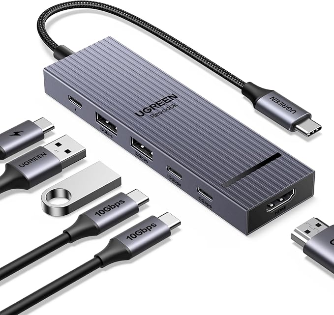 Hub Usb-C Ugreen Revodok Pro 6 Em 1  1