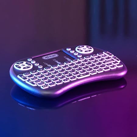 Mini Teclado Bluetooth sem Fio Wireless Touch Pad LED Iluminado RGB Briwax 4