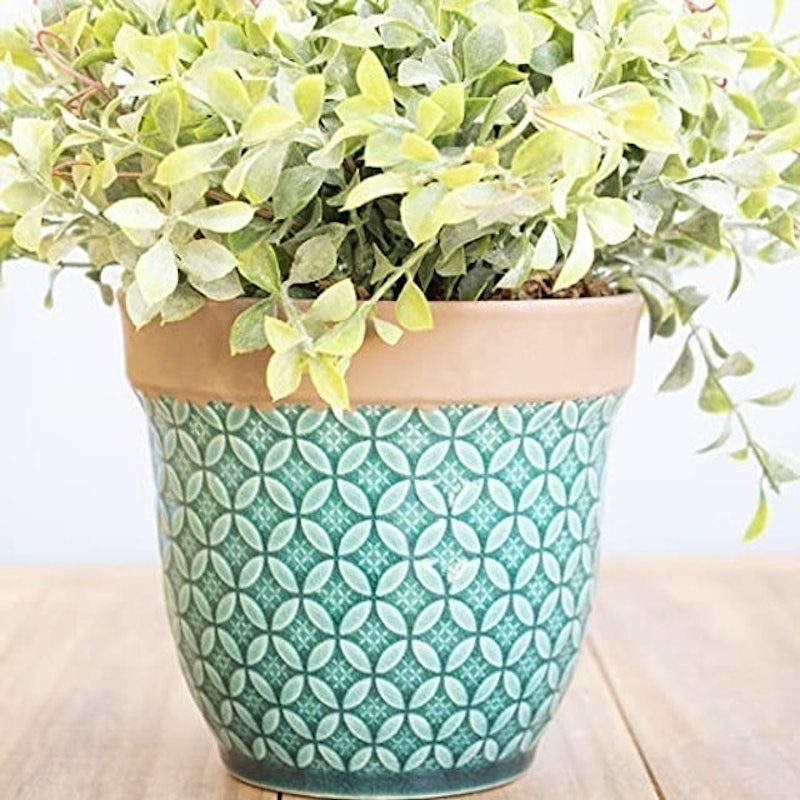 Vaso de Flor Artificial Peperômia Azul Turquesa Formosinha 3