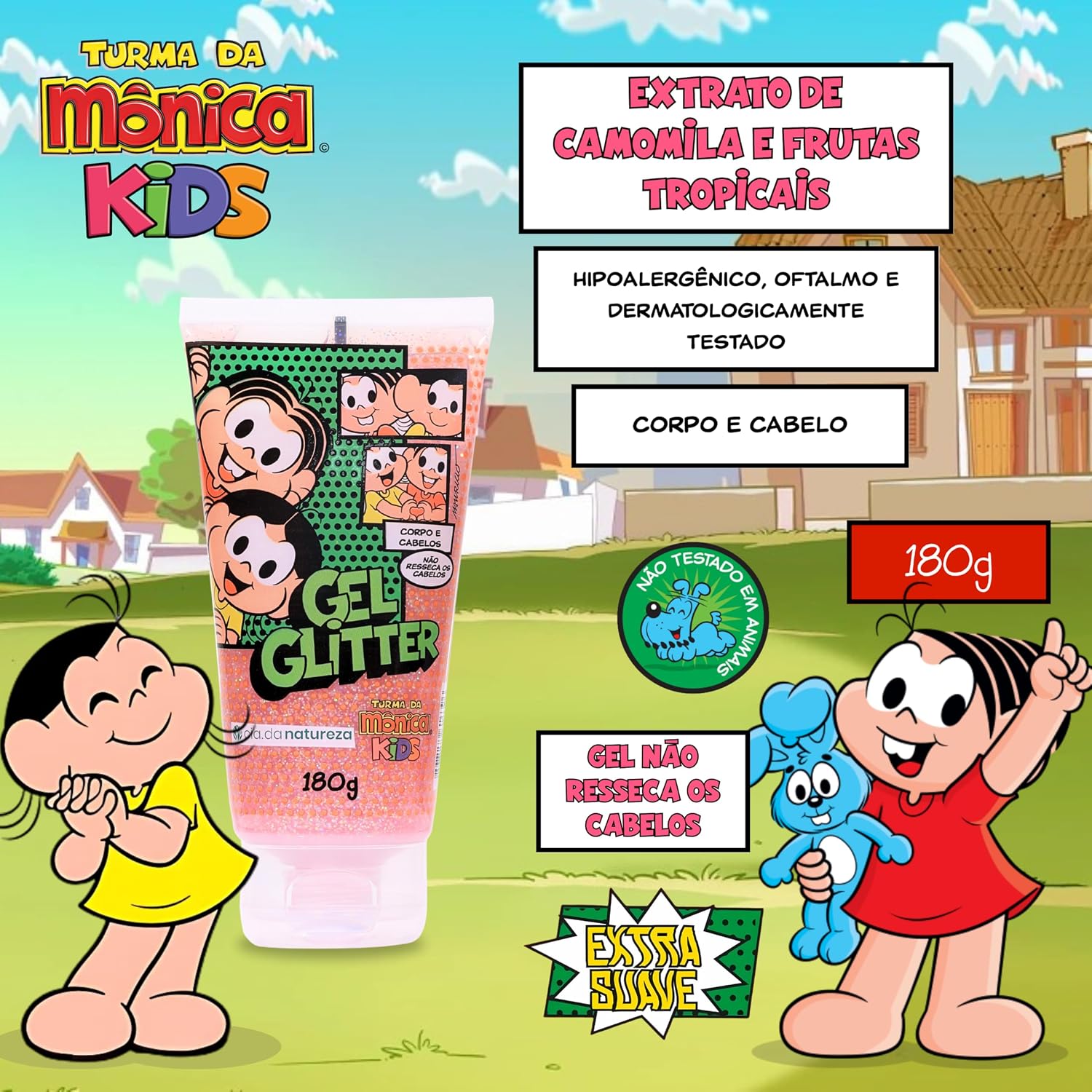 Gel Glitter Turma da Mônica Kids 2