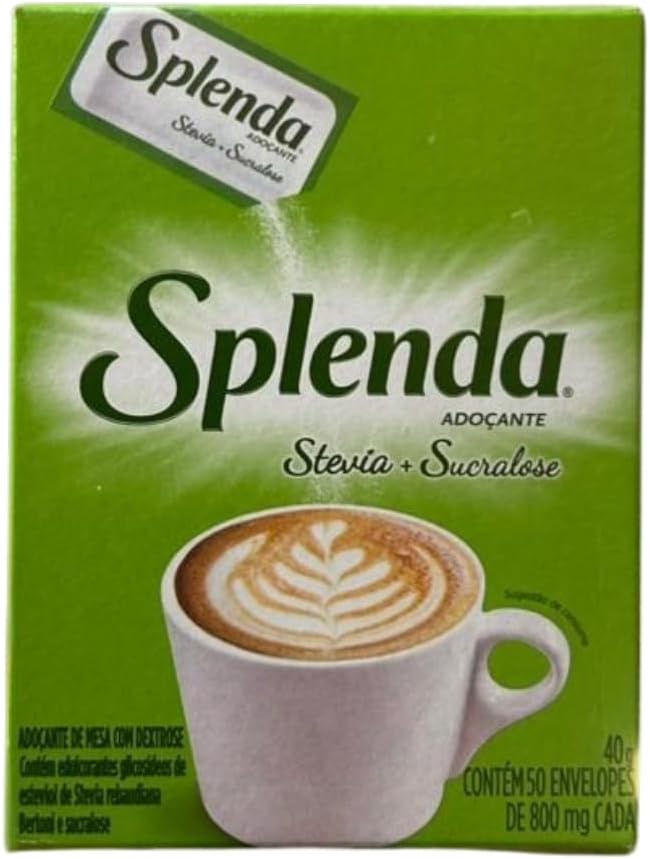 Adoçante em Pó Stevia Splenda Caixa 50 Unidades 40 g  2