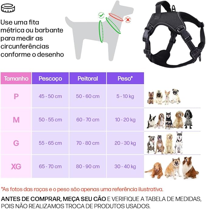 Peitoral Madog Power + Guia Cinto de Segurança 3