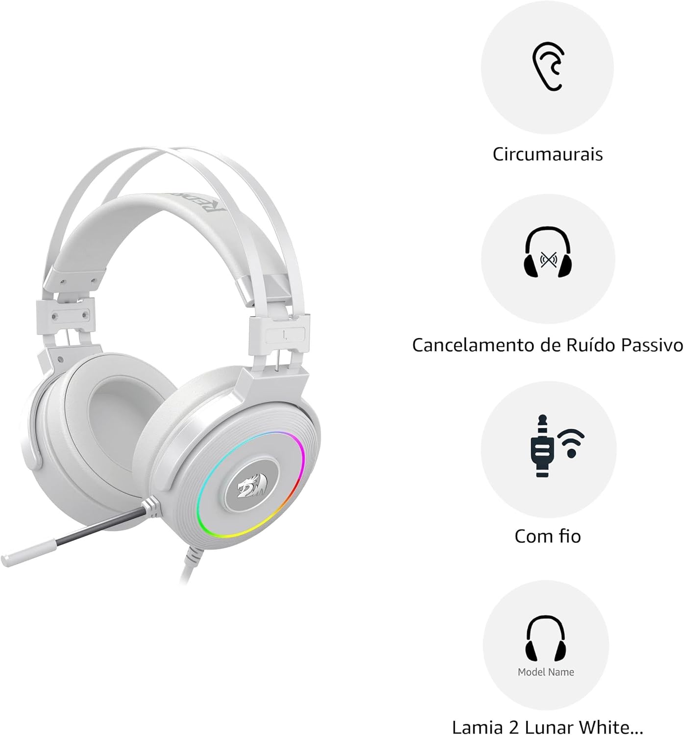 Headset Lamia 2 Lunar White 2