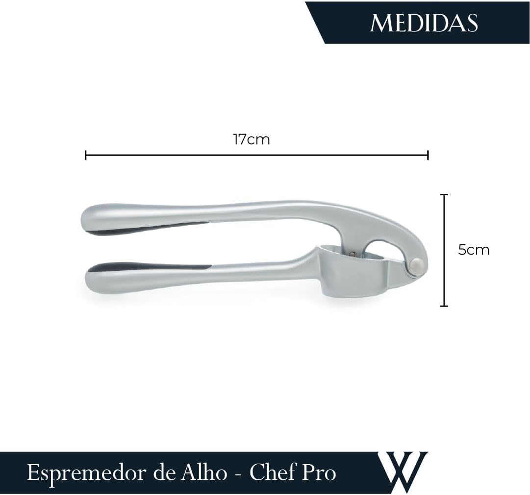 Espremedor de Alho com Cabo Antiderrapante Chef Pro 4