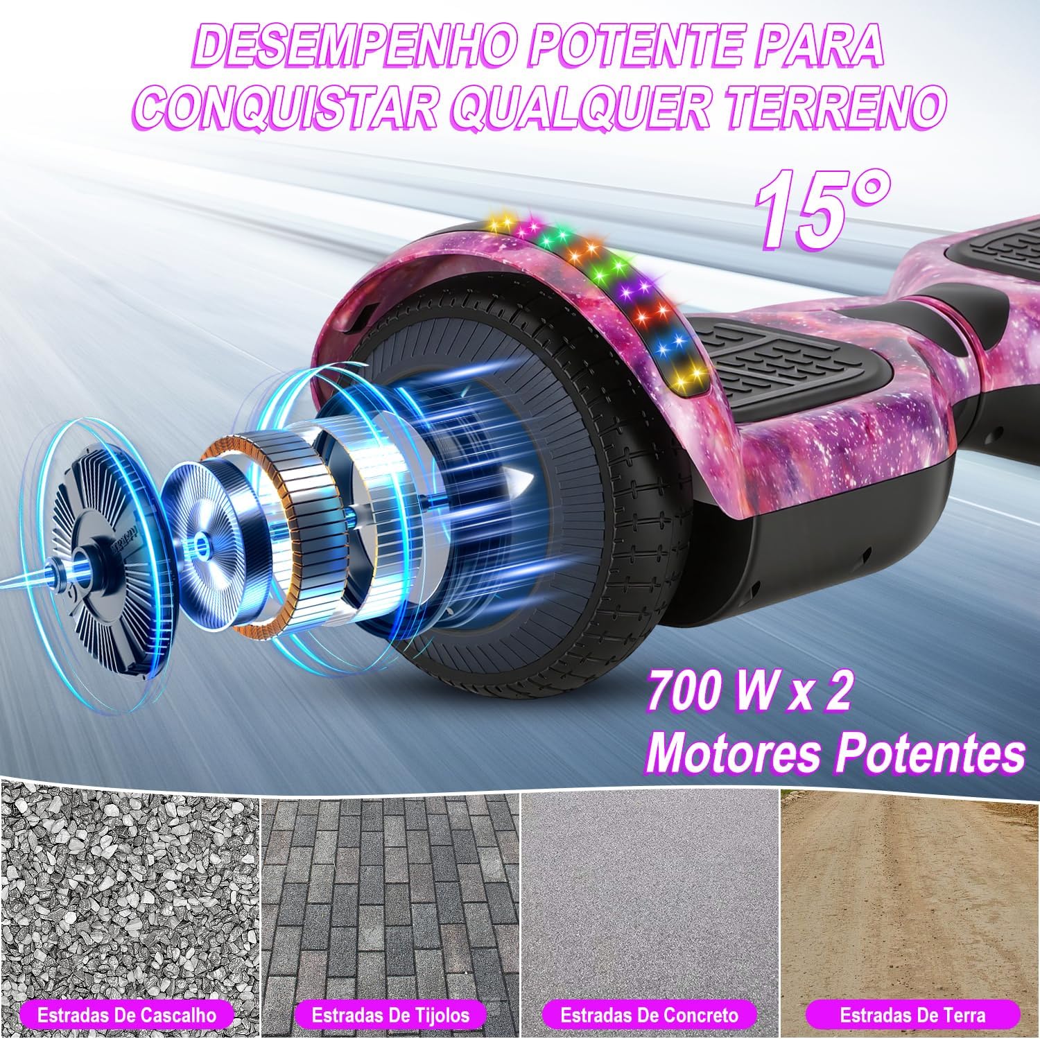 Hoverboard Adulto e Infantil com 350 W VentoEco 4
