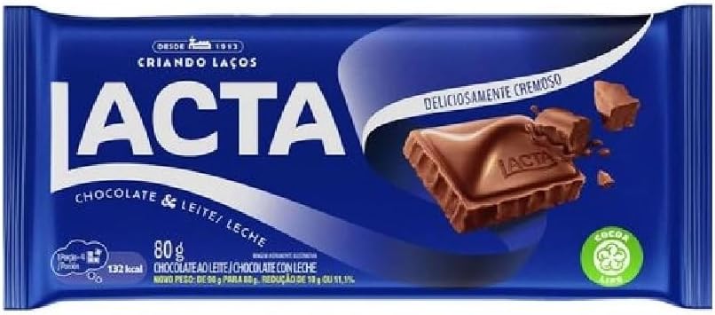 Chocolate Lacta ao Leite 80g 1