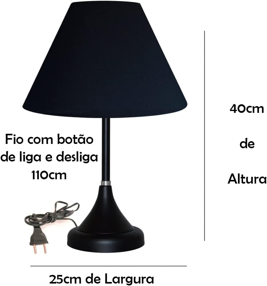 Abajur com Cúpula de Algodão 4