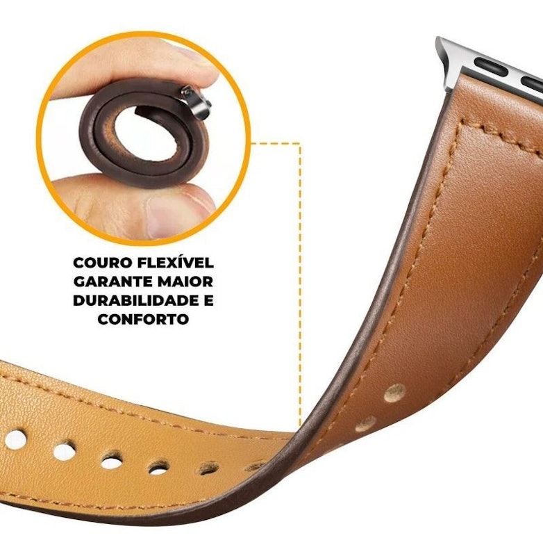 Pulseira de Couro para Apple Watch 4