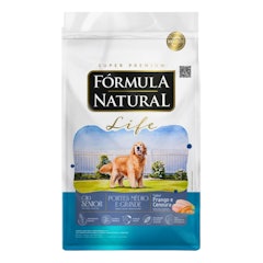 Ração Fórmula Natural Super Premium Life Cão Sênior Portes Médio e Grande Sabor Frango e Cenoura