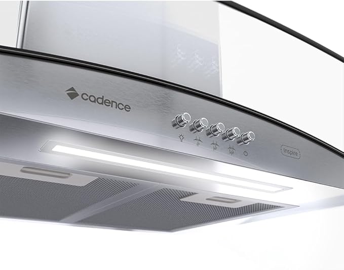 Coifa de Parede 90 cm Cadence Inspire Vidro Curvo 2