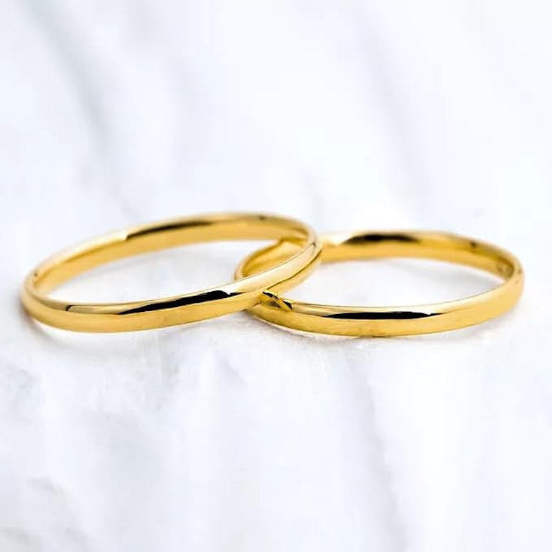 Aliança Avulsa 2 mm Ouro 24 K Fina Classica 4