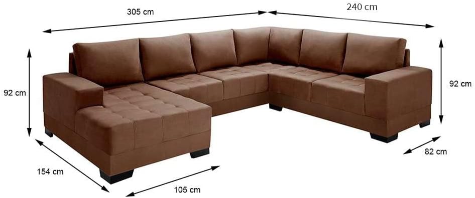 Sofá de Canto 5 Lugares com Chaise Esquerdo Patrícia 2