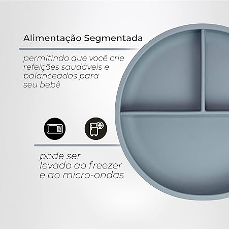 Prato de Silicone com Ventosa e Divisória  3