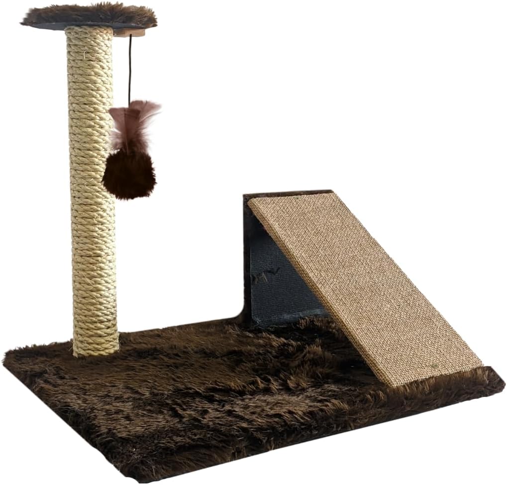 Arranhador Gatos Poste com Rampa e Brinquedo Exclusivo 3