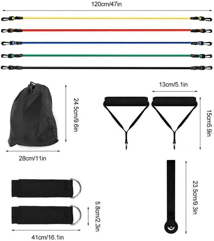 Kit 11 Peças Elástico Extensor Exercício 3