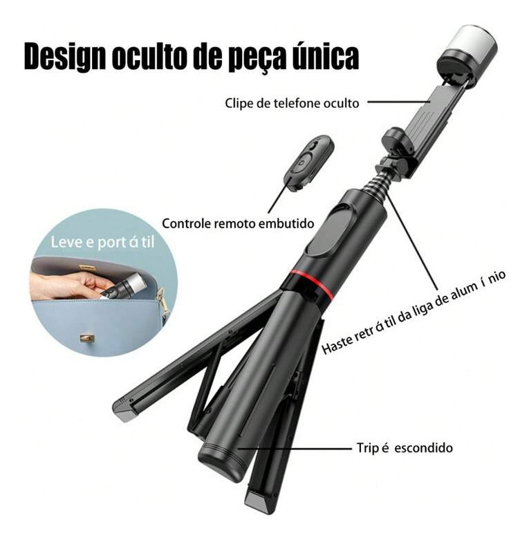 Pau de Selfie Compatível com Android iOS HMASTON 4