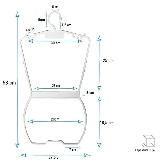 Kit Cabide Silhueta Collant Infantil (Transparente) 2