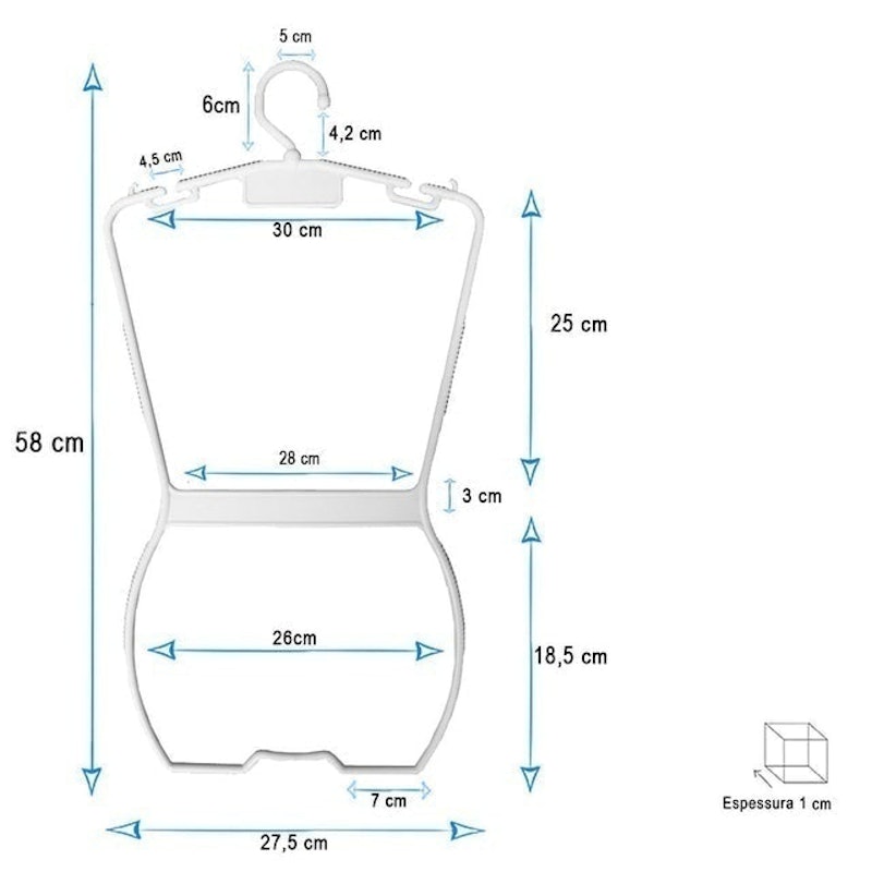 Kit Cabide Silhueta Collant Infantil (Transparente) 2