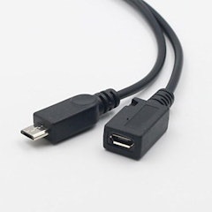 Adaptador Micro USB para USB 2 em 1 (Cabo OTG + Cabo de Alimentação)