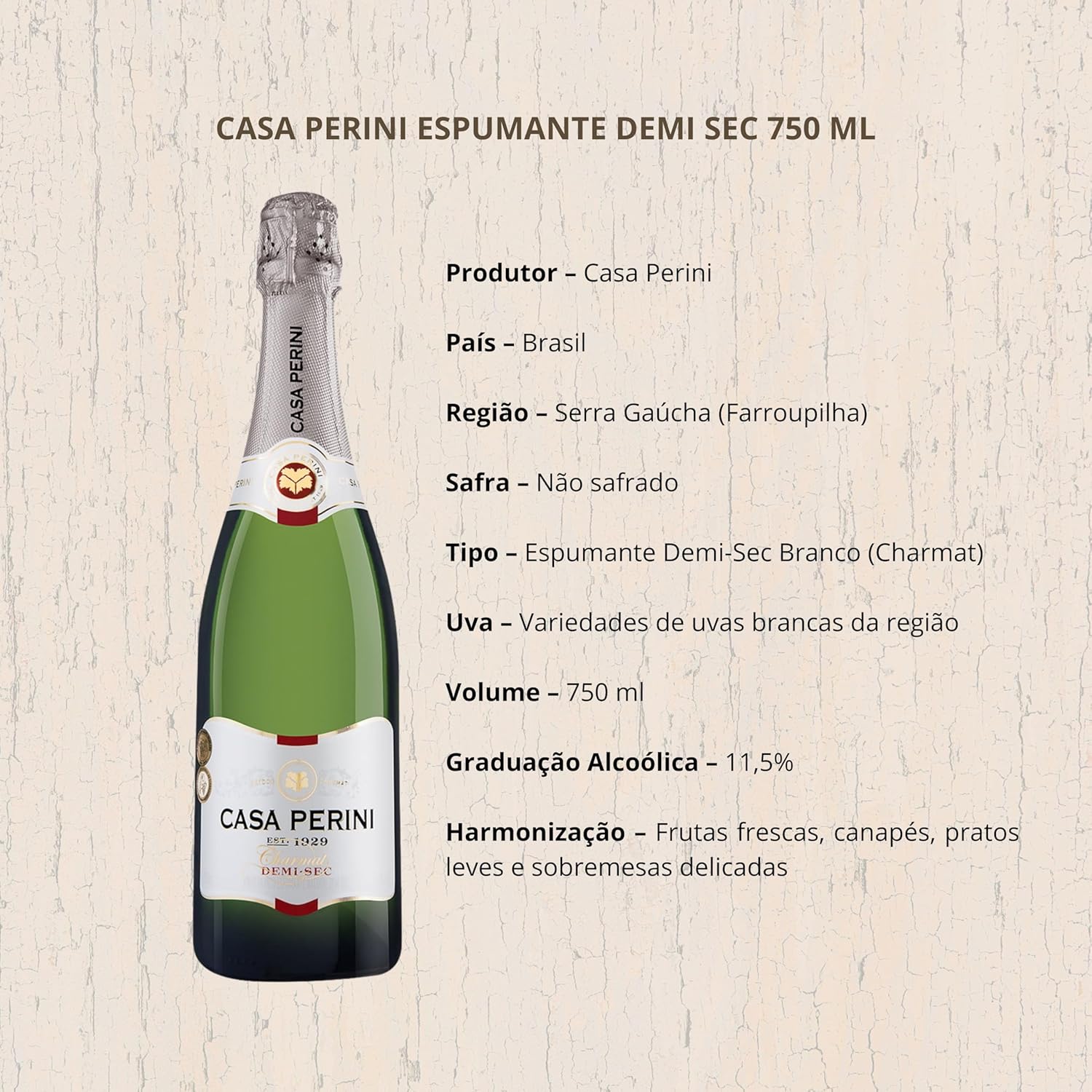 Espumante Demi-Sec Casa Perini 5