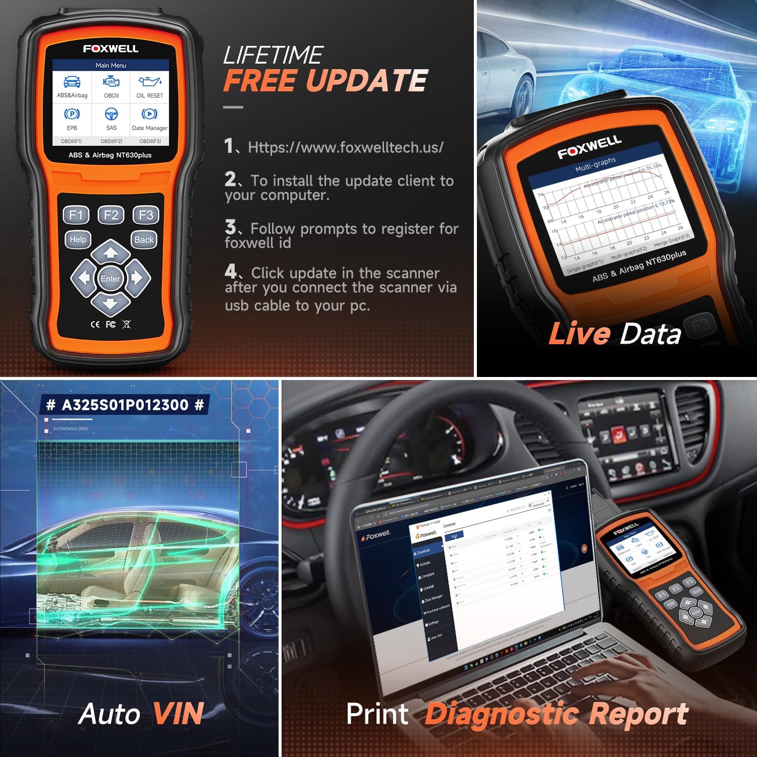 NT630 Elite ABS and Airbag Reset Tool 8