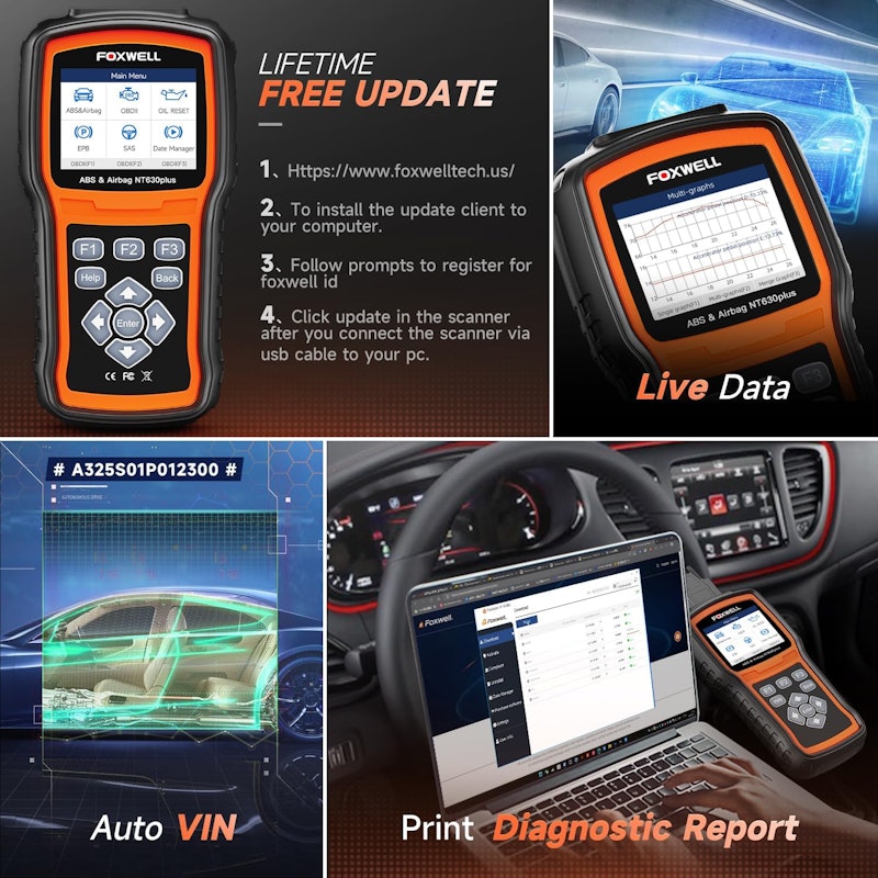 NT630 Elite ABS and Airbag Reset Tool 8