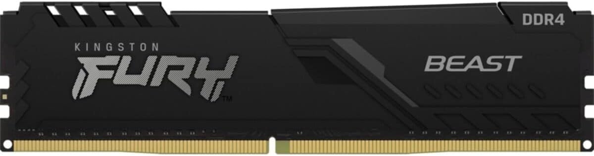 Memória de 32 GB DIMM DDR4 3200 MHz FURY Beast Black 1,35 V CL16 2Rx8 288 Pinos para Desktop/Gamers 1
