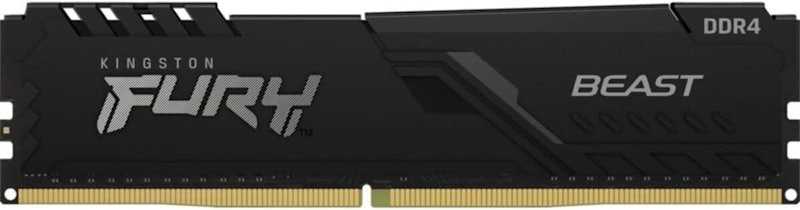 Memória de 32 GB DIMM DDR4 3200 MHz FURY Beast Black 1,35 V CL16 2Rx8 288 Pinos para Desktop/Gamers 1