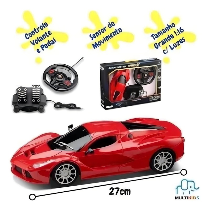 Carrinho Racing Control Speed X Vermelho 3