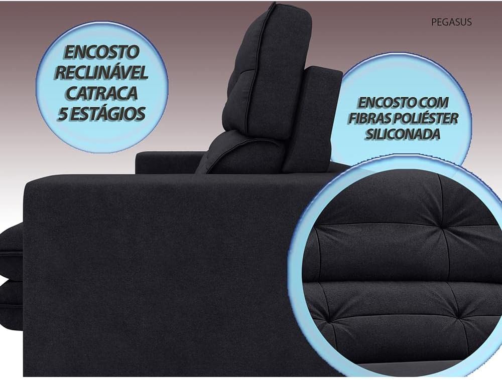Sofá Retrátil e Reclinável Pegasus 5