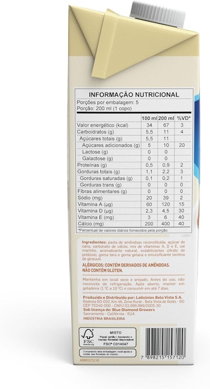 Almond Breeze Amêndoas e Baunilha 2