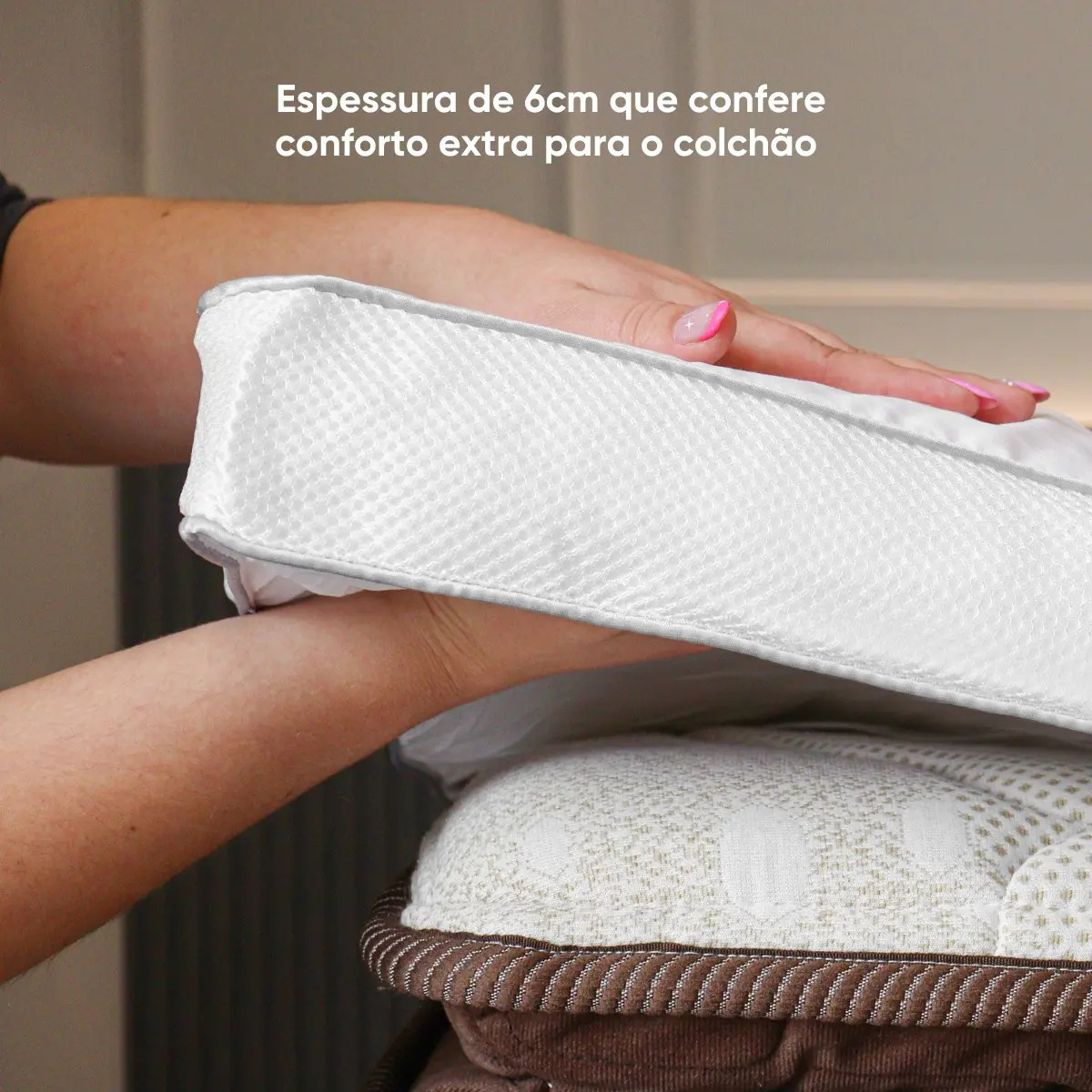 Pillow Top Casal Nobless Toque de Plumas Appel Home 4